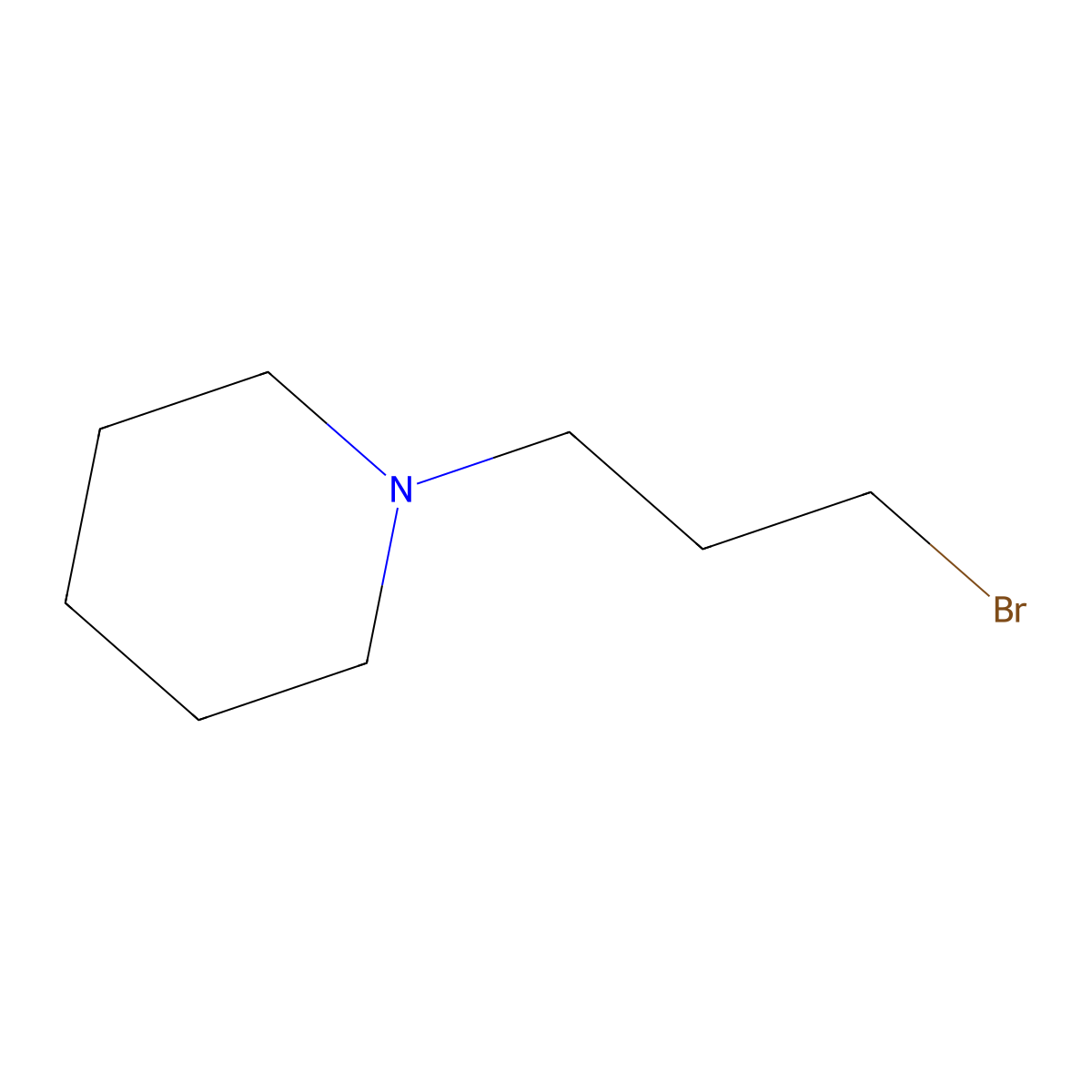 1-(3-Bromopropyl)piperidine molecular structure, CAS 61272-70-6