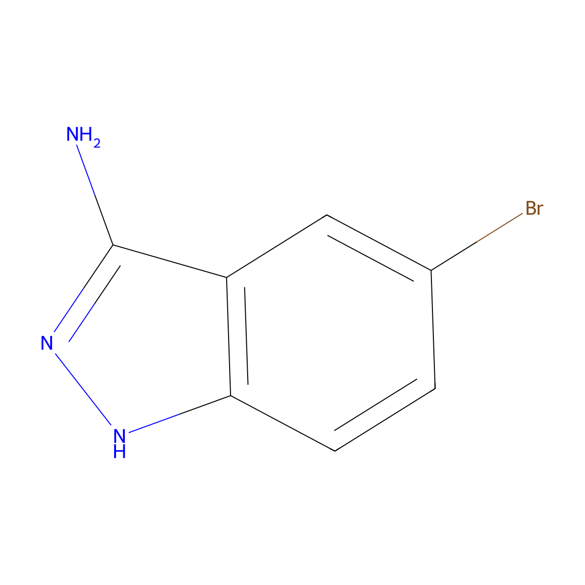 3-Amino-5-bromo-1H-indazole molecular structure, CAS 61272-71-7