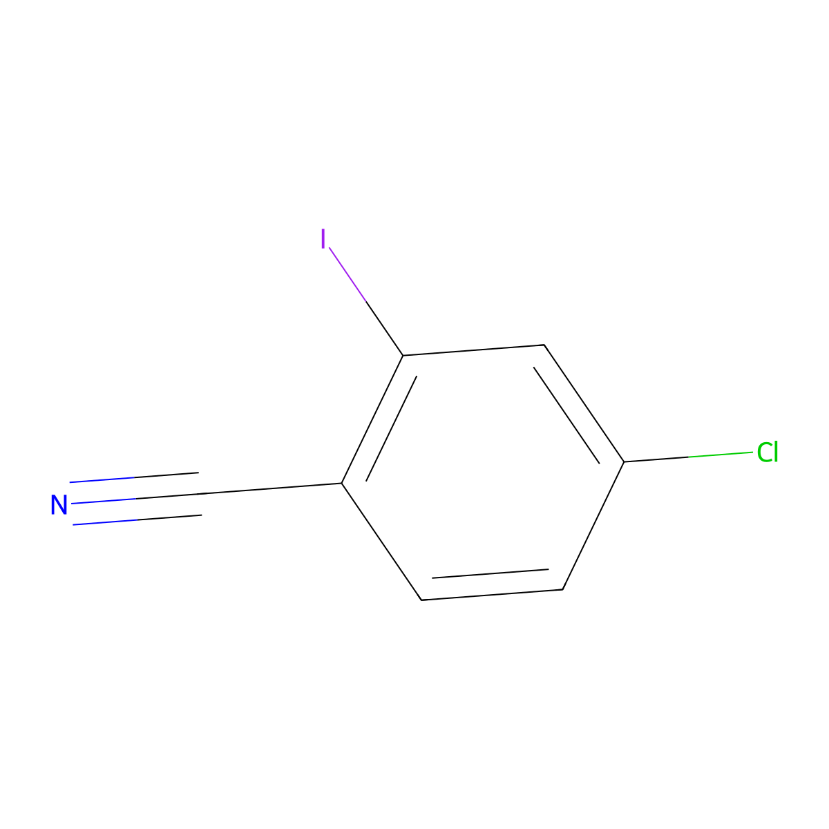4-Chloro-2-iodobenzonitrile molecular structure, CAS 61272-75-1