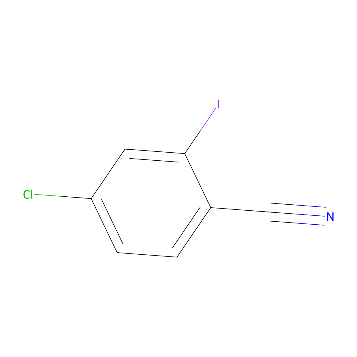 4-Chloro-2-iodobenzonitrile molecular structure, CAS 61272-75-1