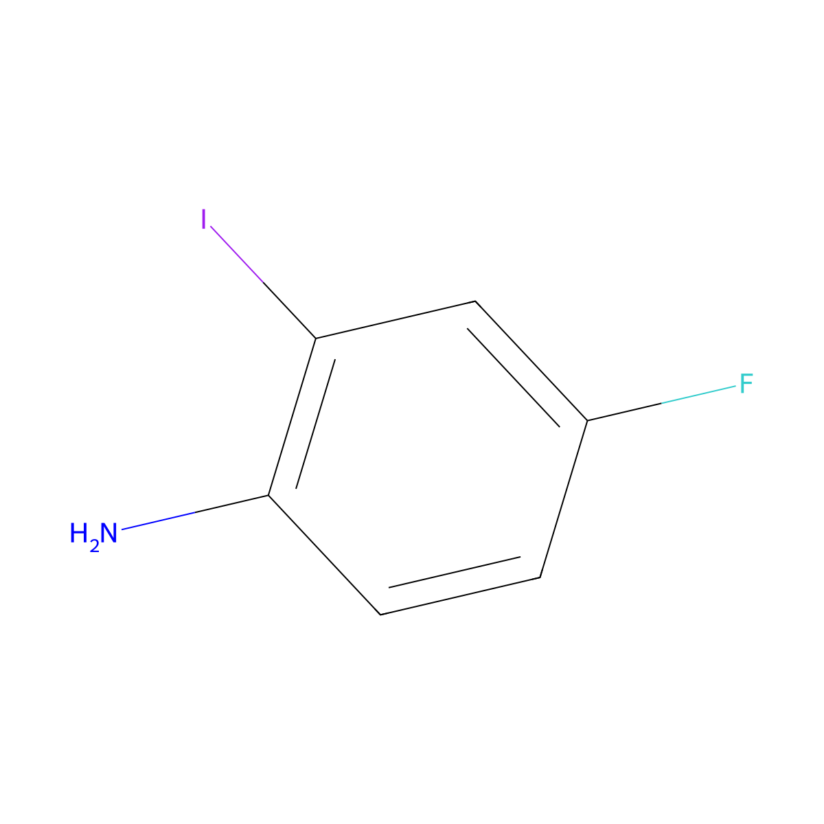 4-Fluoro-2-iodoaniline molecular structure, CAS 61272-76-2