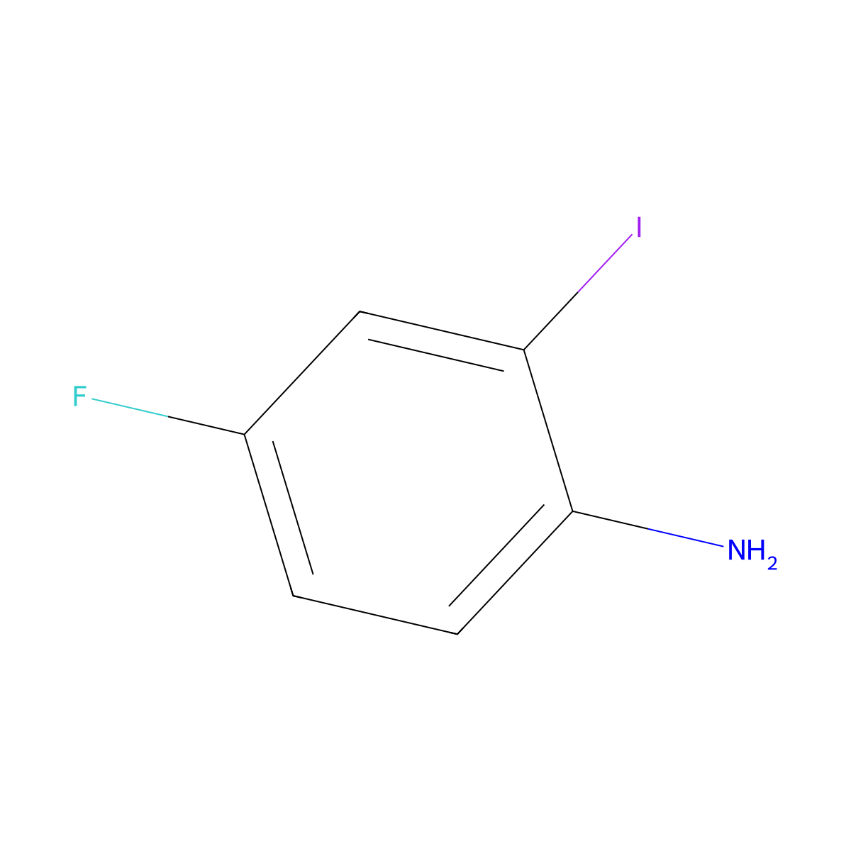 4-Fluoro-2-iodoaniline molecular structure, CAS 61272-76-2