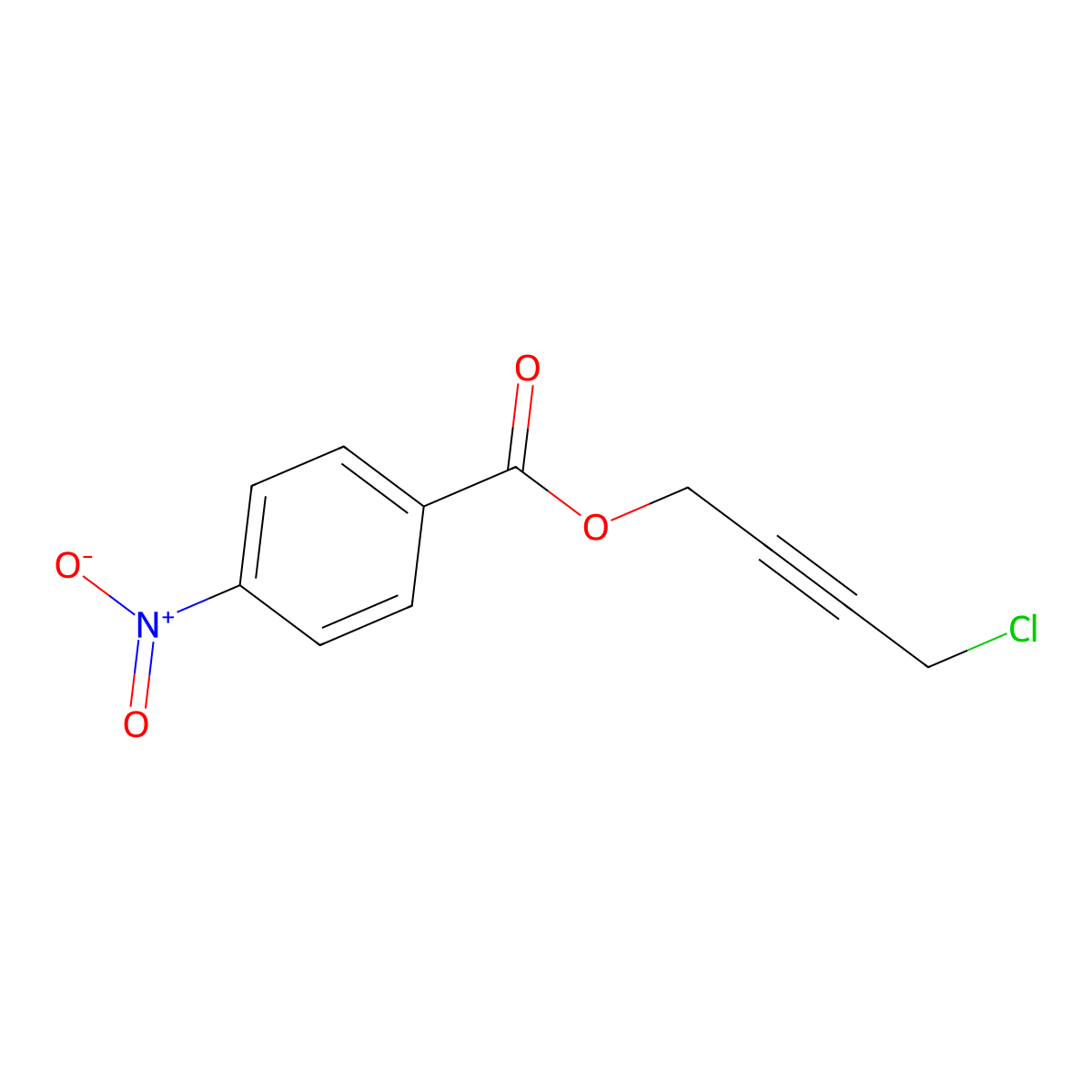 4-Chlorobut-2-yn-1-yl 4-nitrobenzoate molecular structure, CAS 61273-13-0