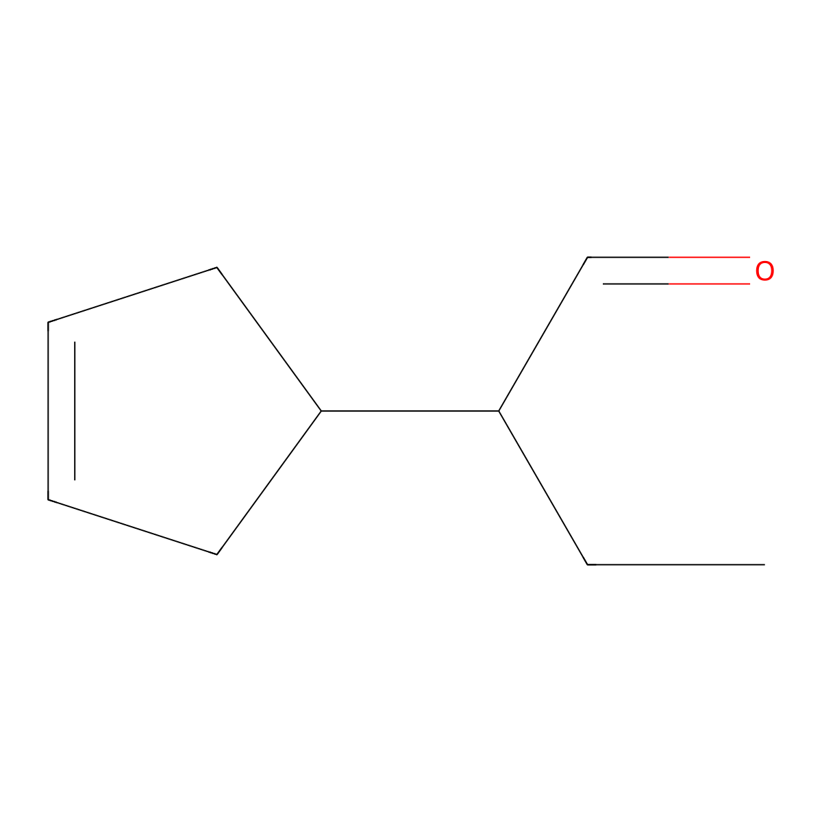 alpha-Ethyl-3-cyclopentene-1-acetaldehyde molecular structure, CAS 61273-88-9