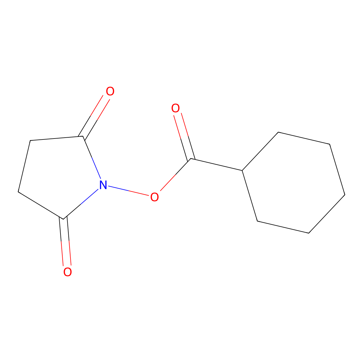 1-[(Cyclohexanecarbonyl)oxy]pyrrolidine-2,5-dione molecular structure, CAS 61274-13-3