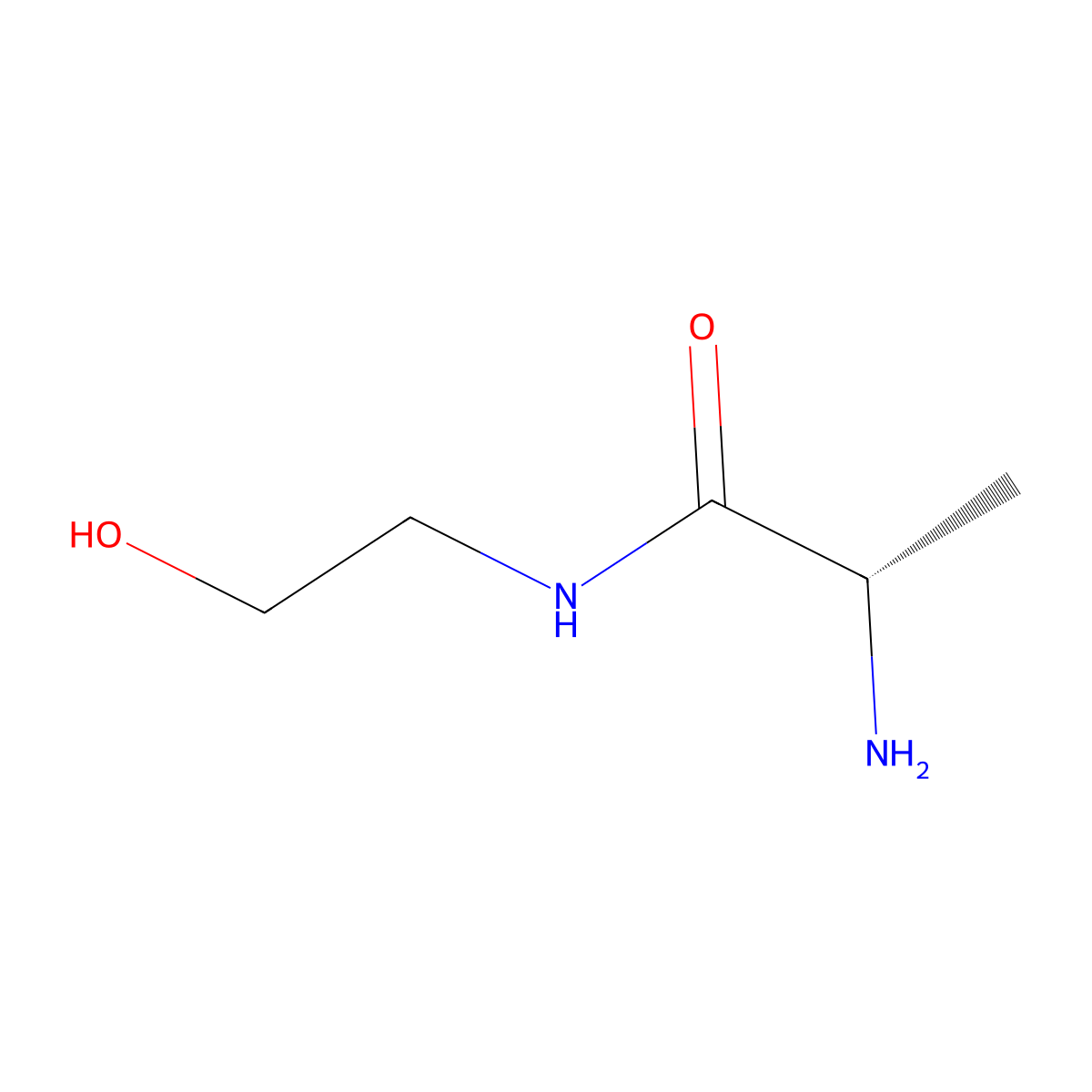 (2S)-2-amino-N-(2-hydroxyethyl)propanamide molecular structure, CAS 61275-23-8