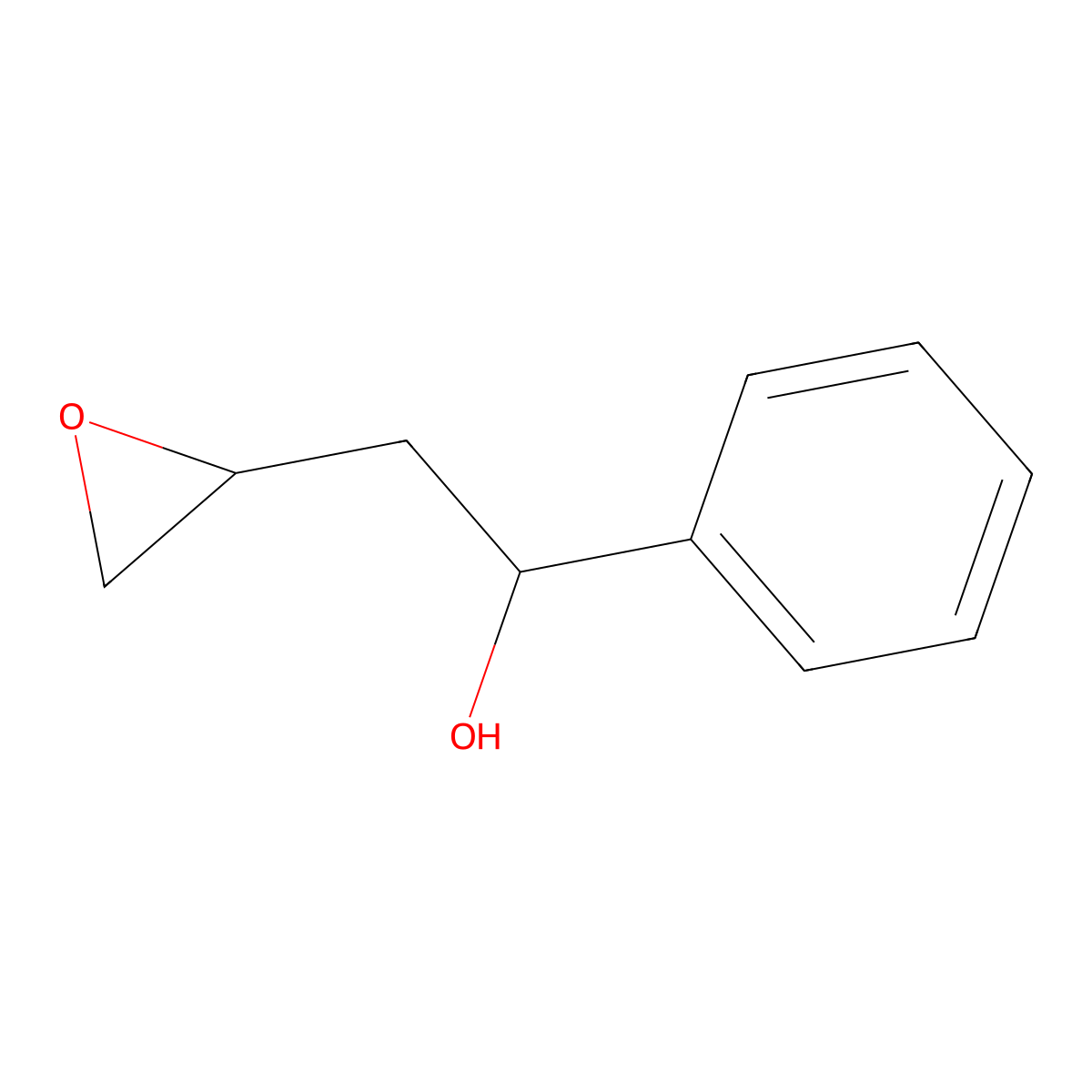 2-Oxiraneethanol, alpha-phenyl- molecular structure, CAS 61276-54-8