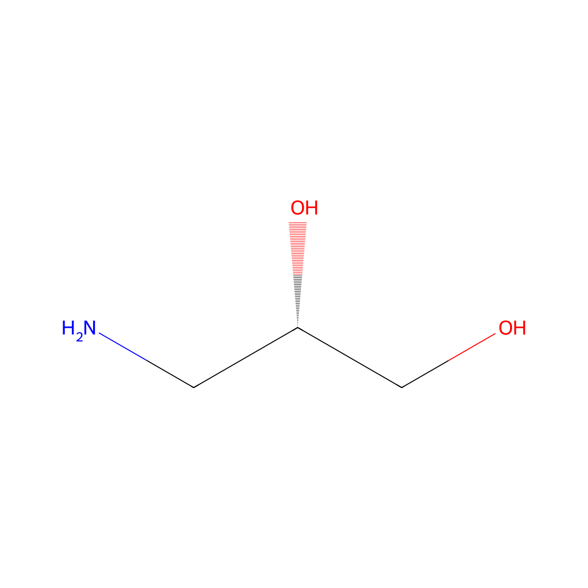 3-Amino-1,2-propanediol, (S)- molecular structure, CAS 61278-21-5