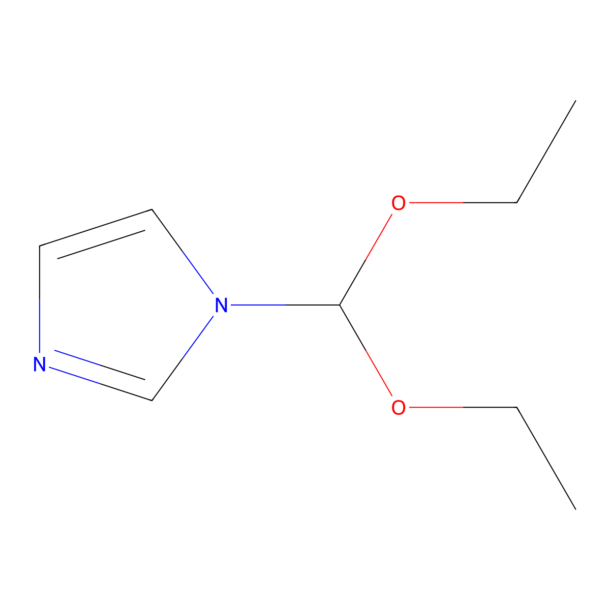 1-(diethoxymethyl)-1H-imidazole molecular structure, CAS 61278-81-7