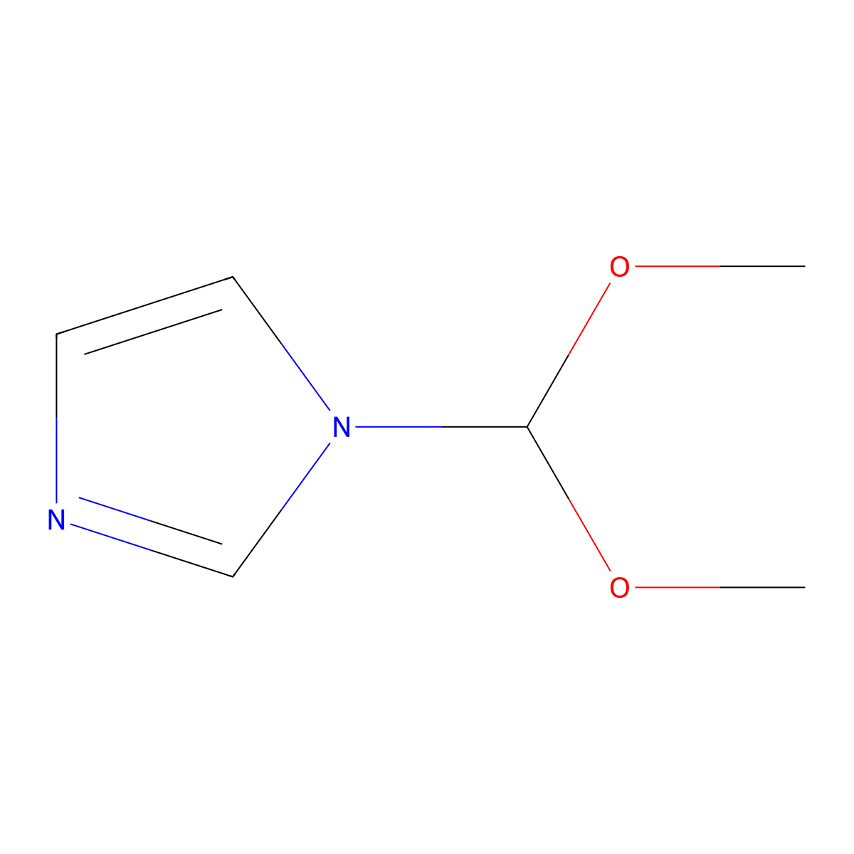 1H-Imidazole, 1-(dimethoxymethyl)- molecular structure, CAS 61278-82-8