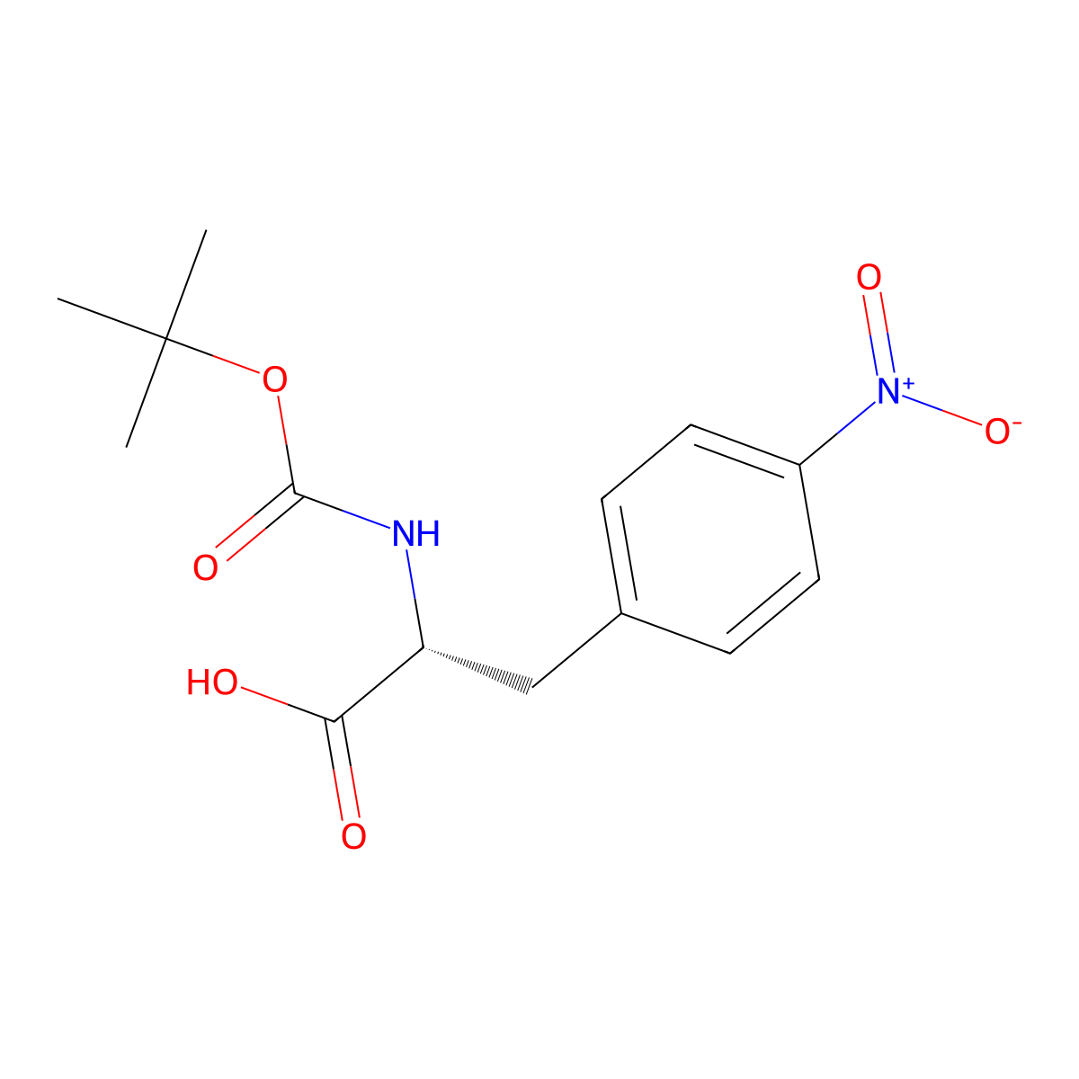 Boc-4-nitro-D-phenylalanine molecular structure, CAS 61280-75-9