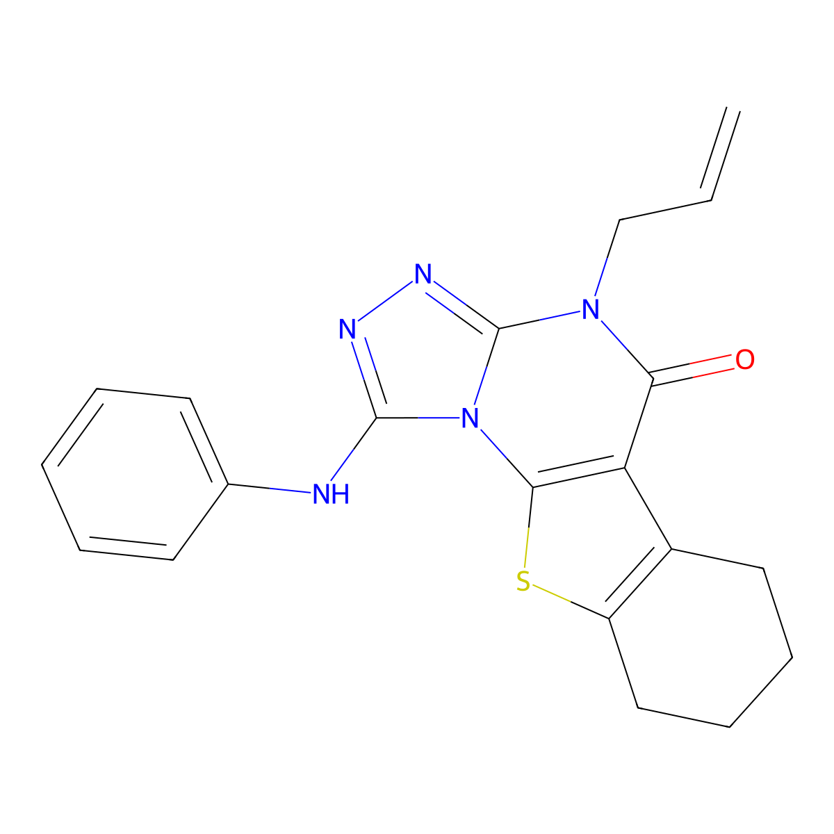 4-allyl-1-anilino-6,7,8,9-tetrahydro[1]benzothieno[3,2-e][1,2,4]triazolo[4,3-a]pyrimidin-5(4H)-one molecular structure, CAS 612802-51-4