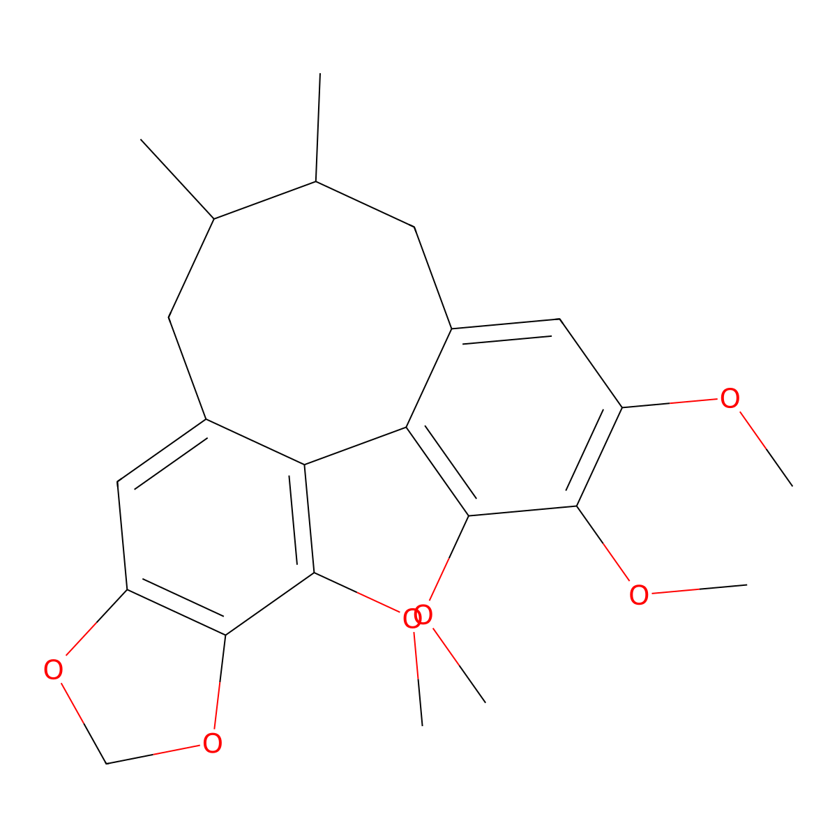 Schisandrin B molecular structure, CAS 61281-37-6