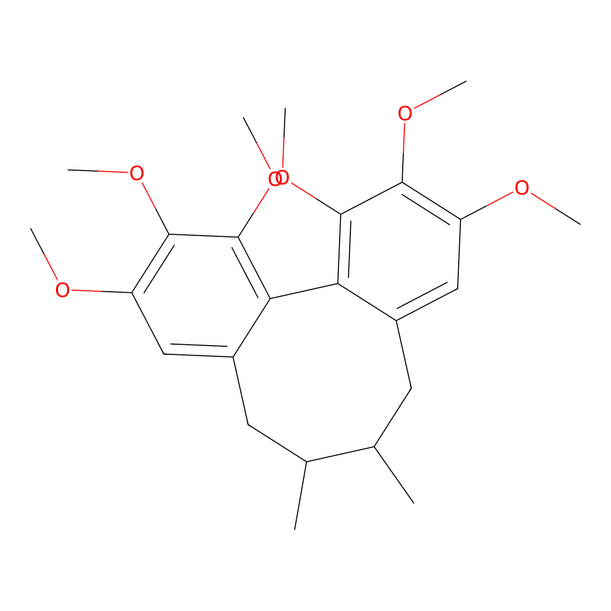 Deoxyschizandrin molecular structure, CAS 61281-38-7