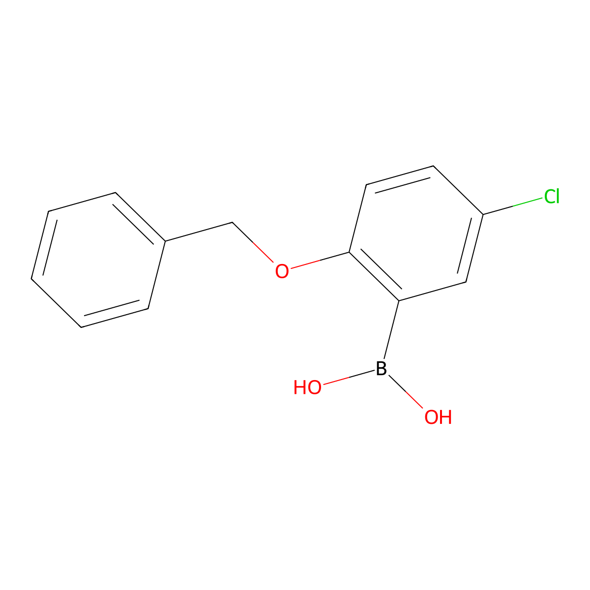 2-Benzyloxy-5-chlorobenzeneboronic acid molecular structure, CAS 612832-83-4