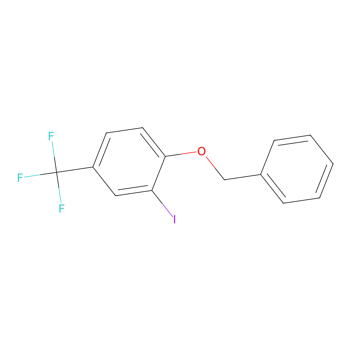 1-(Benzyloxy)-2-iodo-4-(trifluoromethyl)benzene molecular structure, CAS 612833-40-6