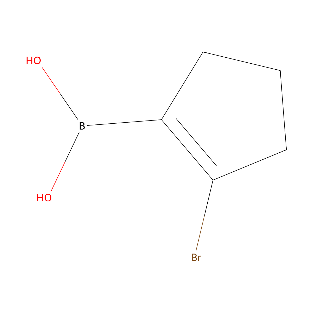 (2-Bromocyclopent-1-en-1-yl)boronic acid molecular structure, CAS 612833-43-9