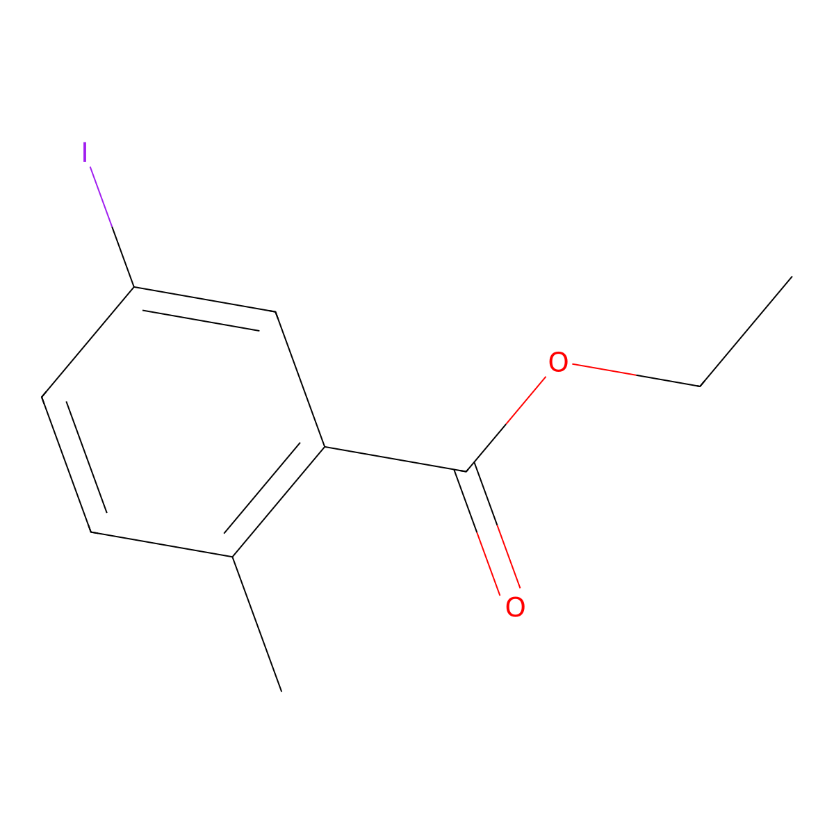 Ethyl 5-iodo-2-methylbenzoate molecular structure, CAS 612833-45-1