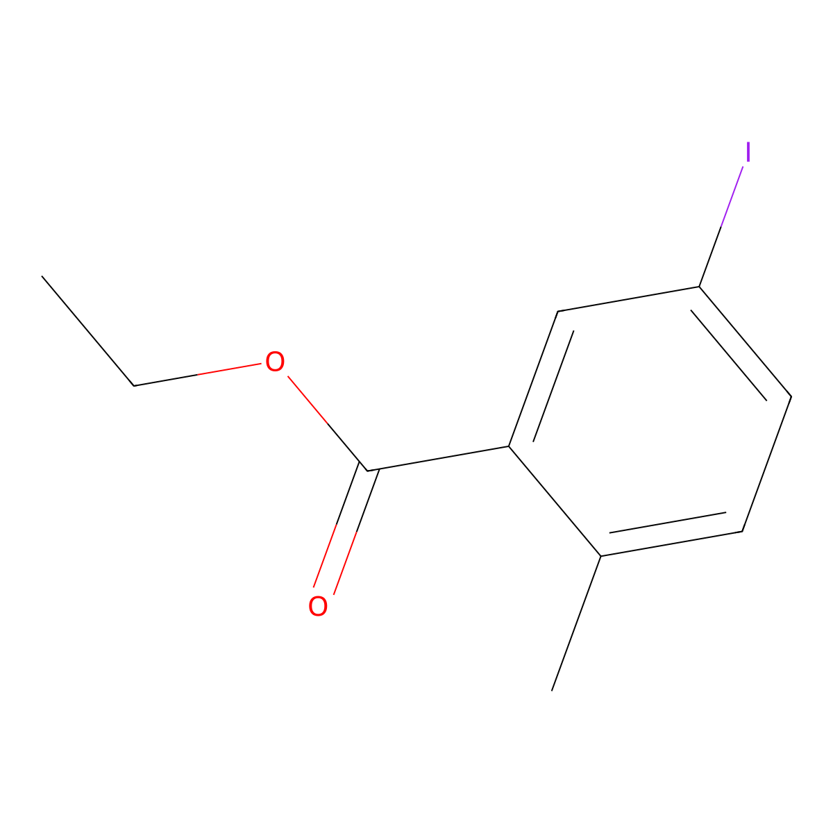 Ethyl 5-iodo-2-methylbenzoate molecular structure, CAS 612833-45-1