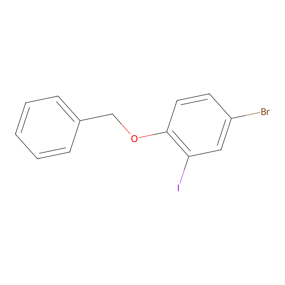 1-(Benzyloxy)-4-bromo-2-iodobenzene molecular structure, CAS 612833-66-6
