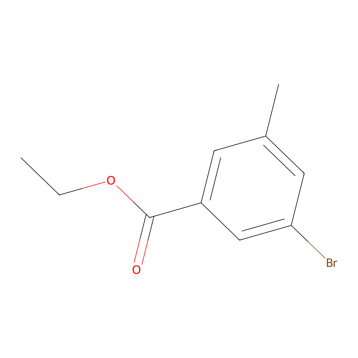Ethyl 3-bromo-5-methylbenzoate molecular structure, CAS 612834-81-8