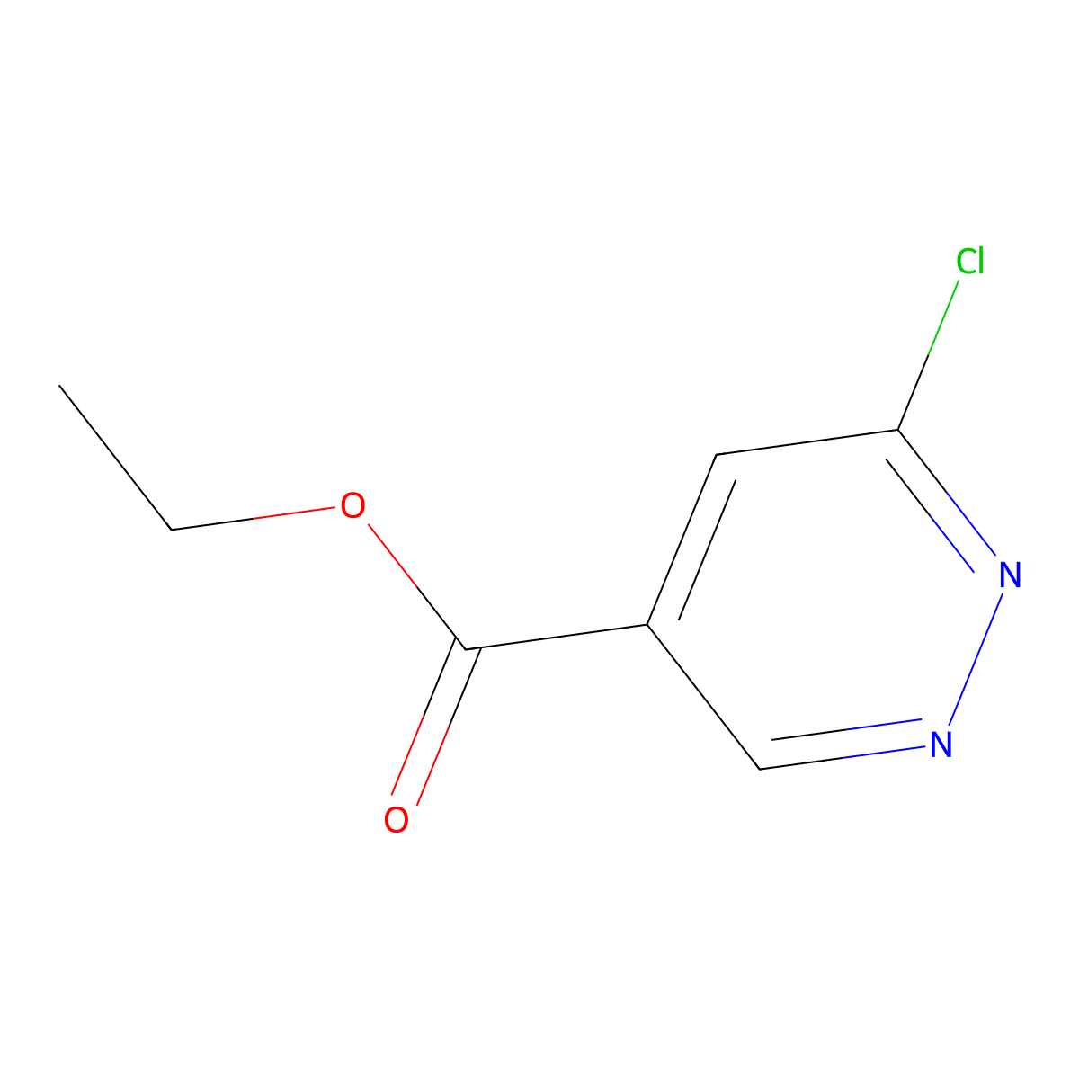 6-Chloro-pyridazine-4-carboxylic acid ethyl ester molecular structure, CAS 612834-90-9
