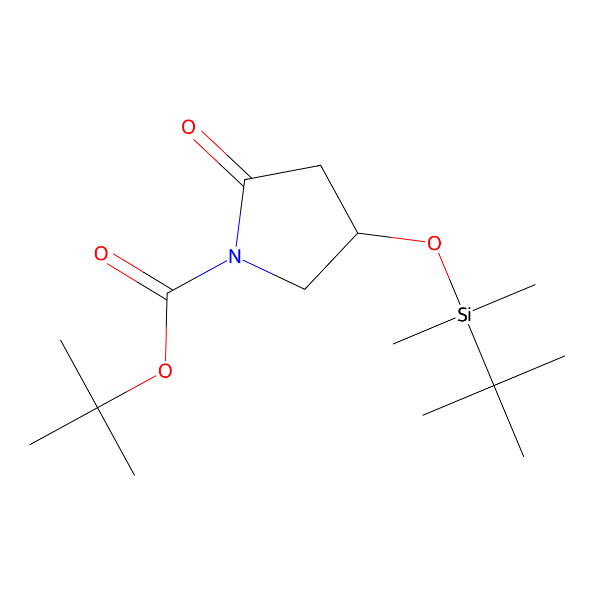 Tert-butyl 4-[(tert-butyldimethylsilyl)oxy]-2-oxopyrrolidine-1-carboxylate molecular structure, CAS 612843-57-9