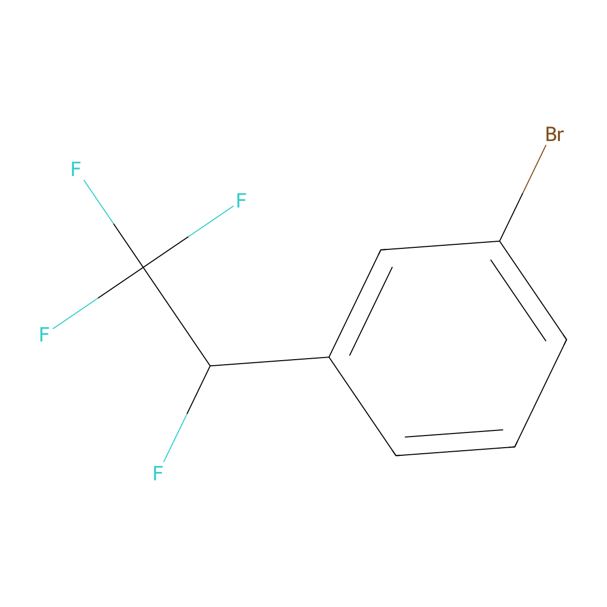1-Bromo-3-(1,2,2,2-tetrafluoroethyl)benzene molecular structure, CAS 612844-86-7