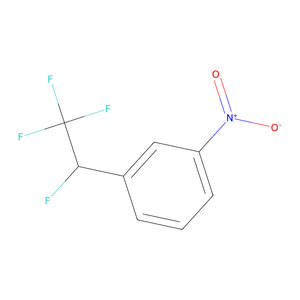 1-Nitro-3-(1,2,2,2-tetrafluoroethyl)benzene molecular structure, CAS 612844-88-9