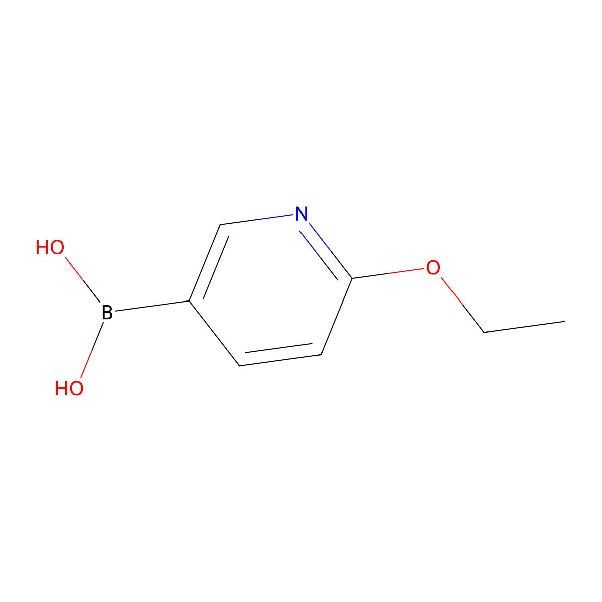 2-Ethoxypyridine-5-boronic Acid molecular structure, CAS 612845-44-0