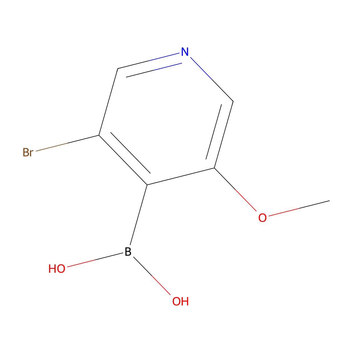 3-Bromo-5-methoxypyridine-4-boronic acid molecular structure, CAS 612845-45-1