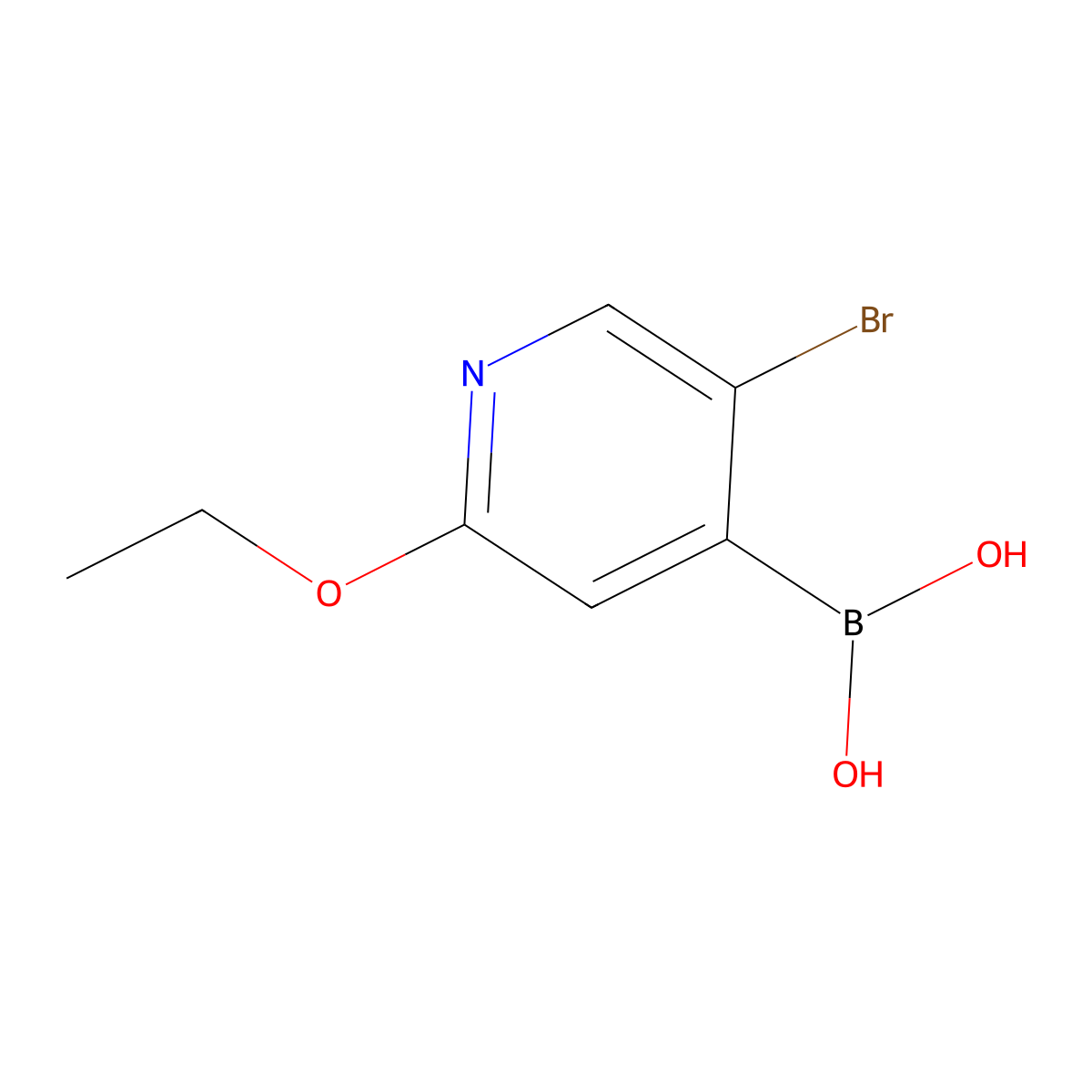 5-Bromo-2-ethoxypyridine-4-boronic acid molecular structure, CAS 612845-46-2