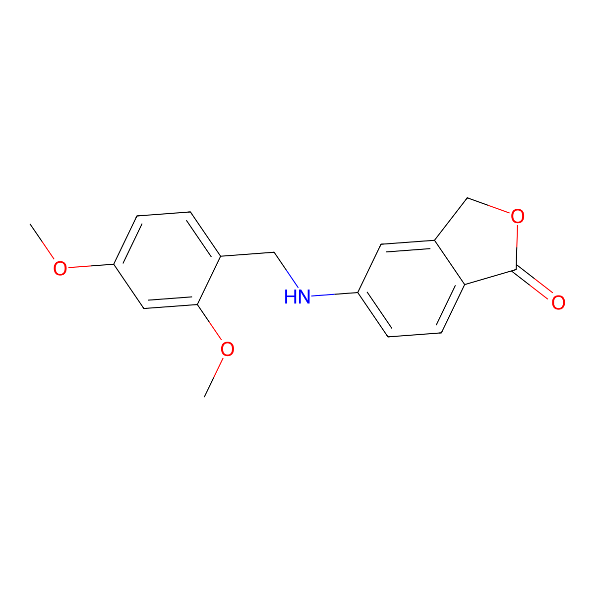 5-{[(2,4-Dimethoxyphenyl)methyl]amino}-2-benzofuran-1(3H)-one molecular structure, CAS 612850-87-0