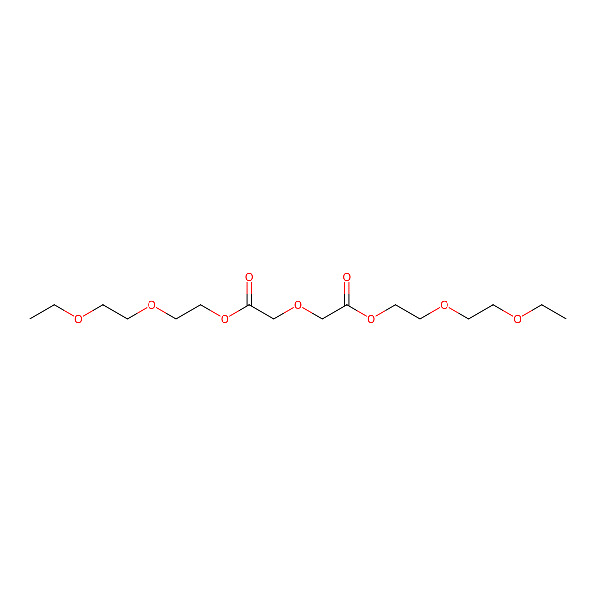 2-(2-Ethoxyethoxy)ethyl 5-oxo-3,6,9,12-tetraoxatetradecan-1-oate molecular structure, CAS 61286-32-6