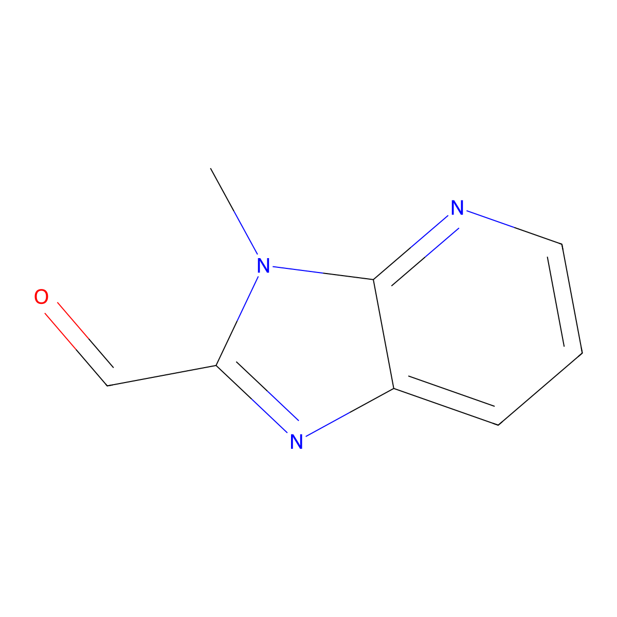 3-Methyl-3H-imidazo[4,5-b]pyridine-2-carbaldehyde molecular structure, CAS 61289-66-5