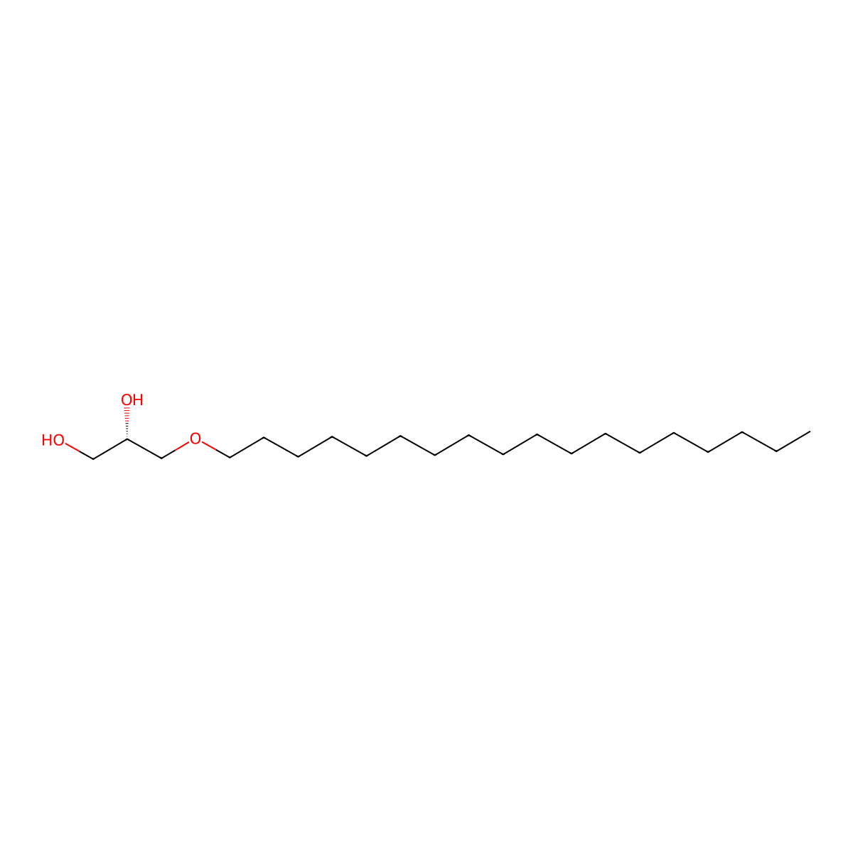 1-O-octadecyl-sn-glycerol molecular structure, CAS 6129-13-1