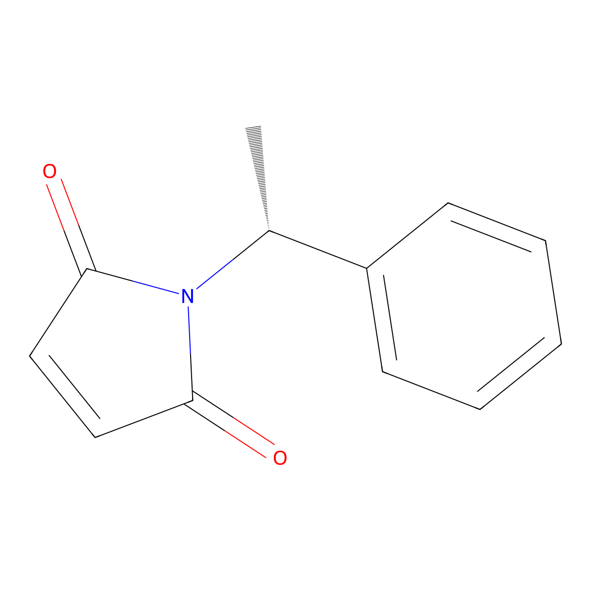 (R)-(+)-N-(1-Phenylethyl)maleimide molecular structure, CAS 6129-15-3