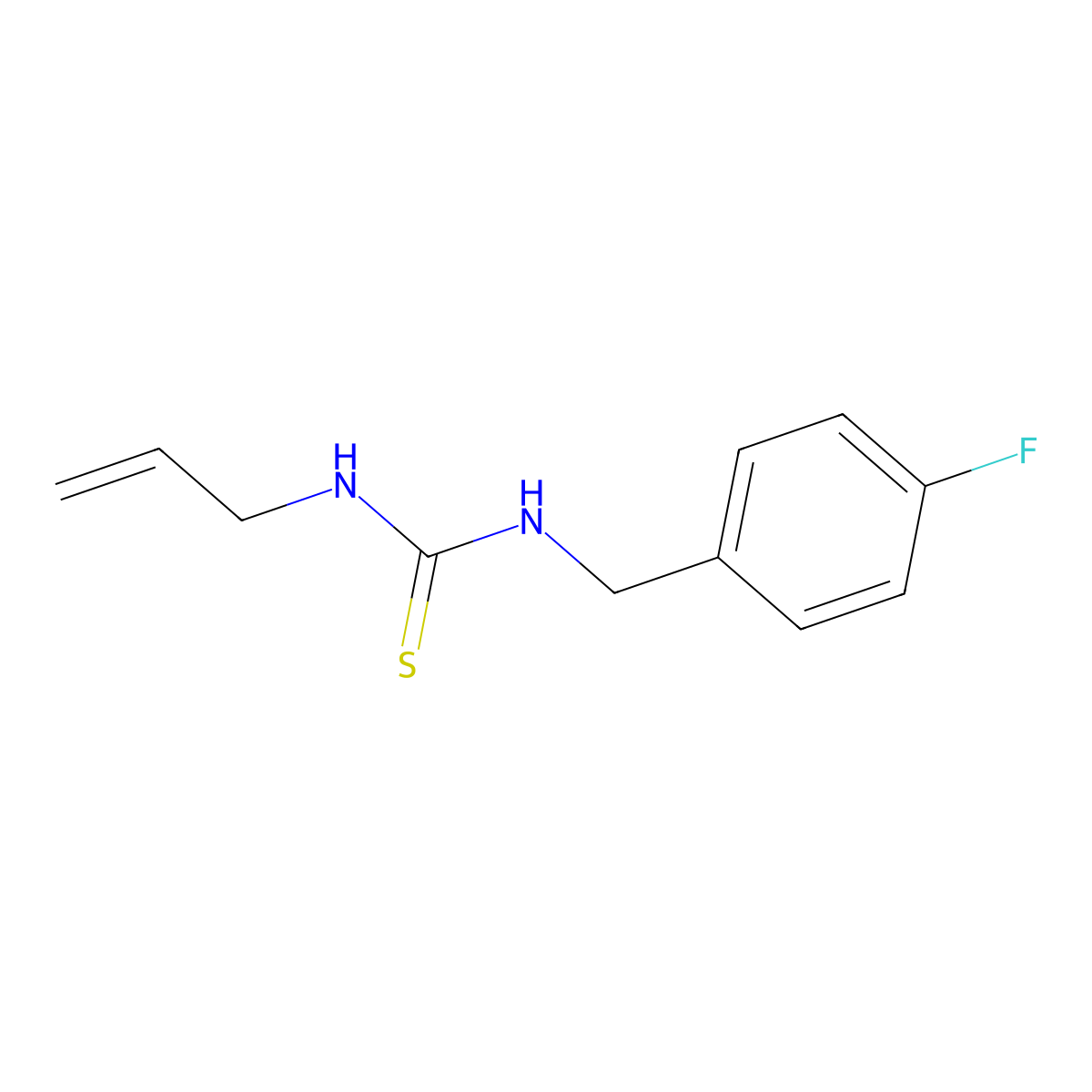 Thiourea, N-[(4-fluorophenyl)methyl]-N'-2-propenyl- molecular structure, CAS 61290-92-4
