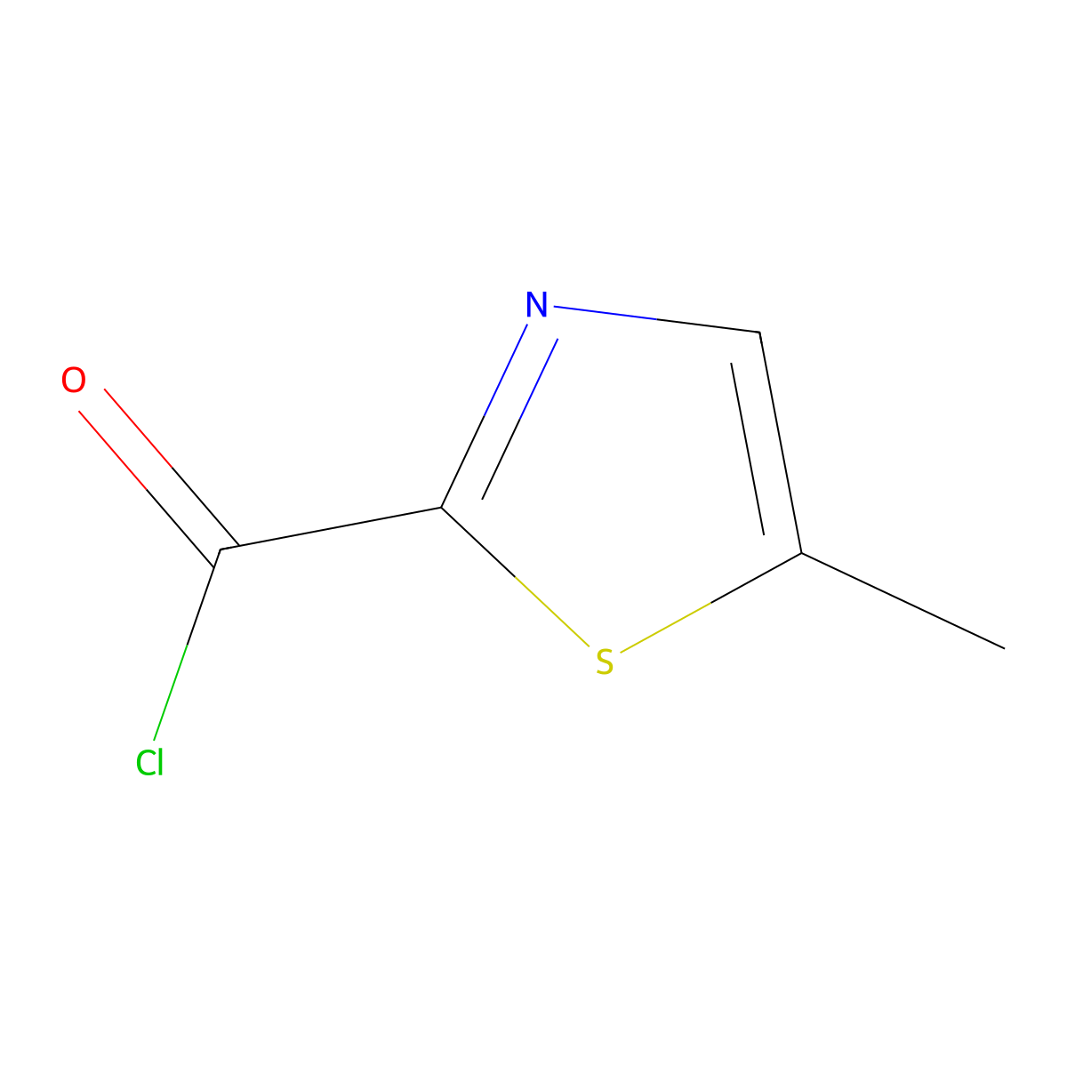 5-Methyl-1,3-thiazole-2-carbonyl chloride molecular structure, CAS 61291-22-3