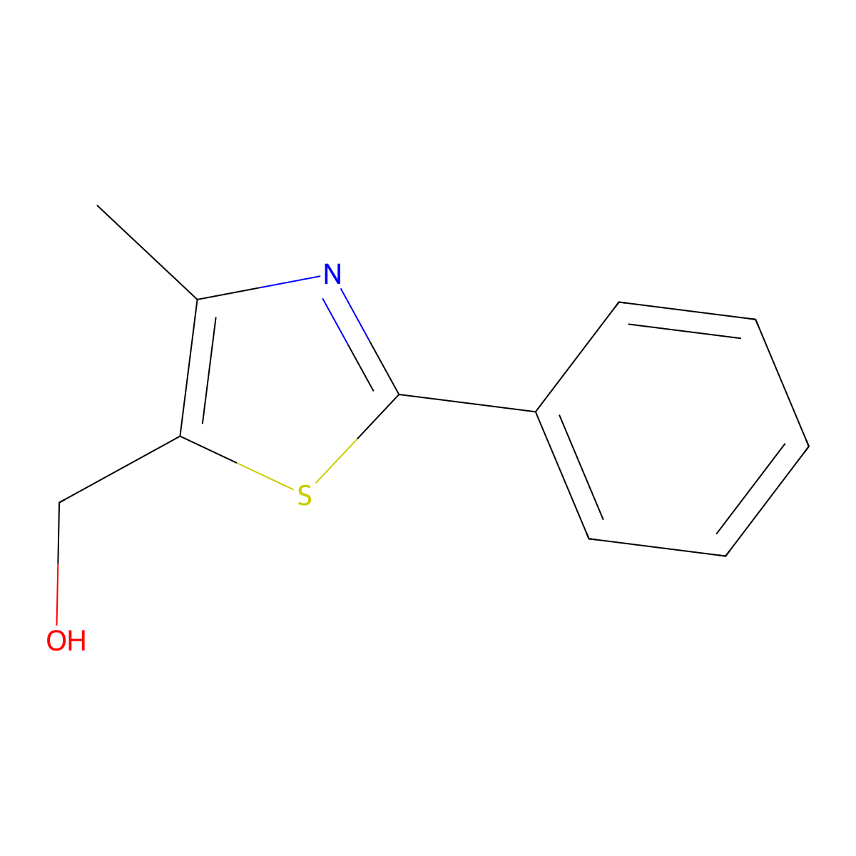 (4-Methyl-2-phenyl-thiazol-5-yl)-methanol molecular structure, CAS 61291-91-6