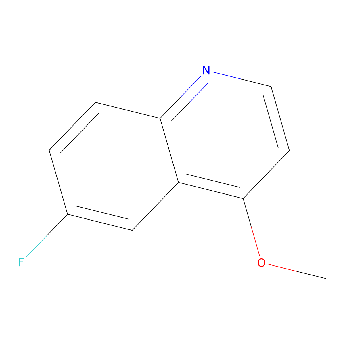 6-Fluoro-4-methoxyquinoline molecular structure, CAS 61293-17-2