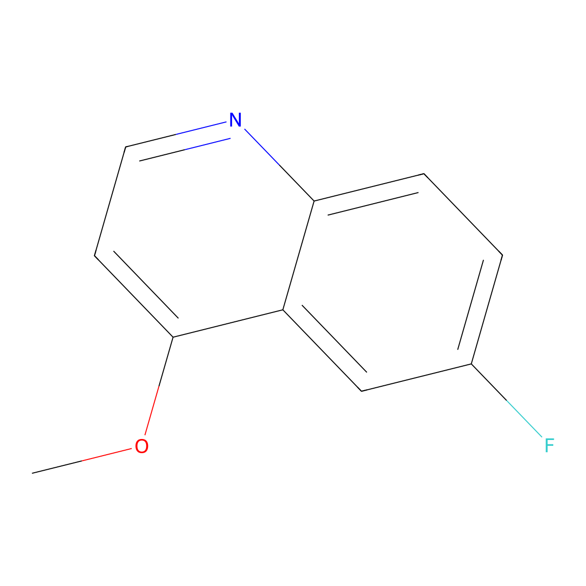 6-Fluoro-4-methoxyquinoline molecular structure, CAS 61293-17-2