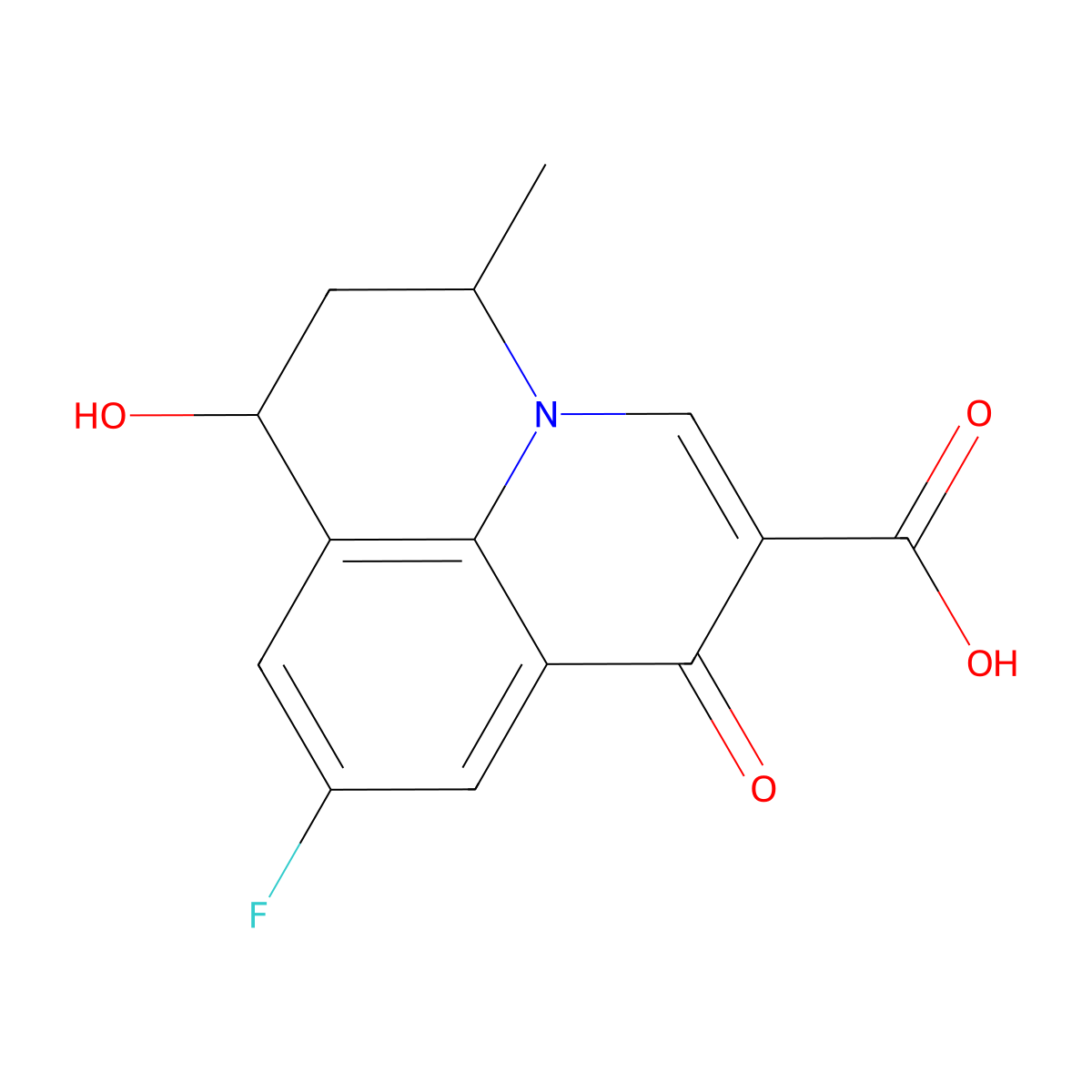 7-Hydroxyflumequine molecular structure, CAS 61293-22-9