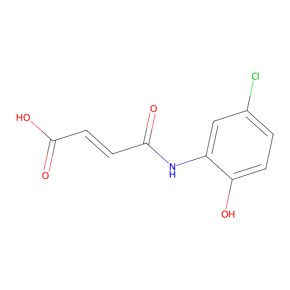 2-Butenoic acid, 4-[(5-chloro-2-hydroxyphenyl)amino]-4-oxo-, (Z)- molecular structure, CAS 61294-15-3