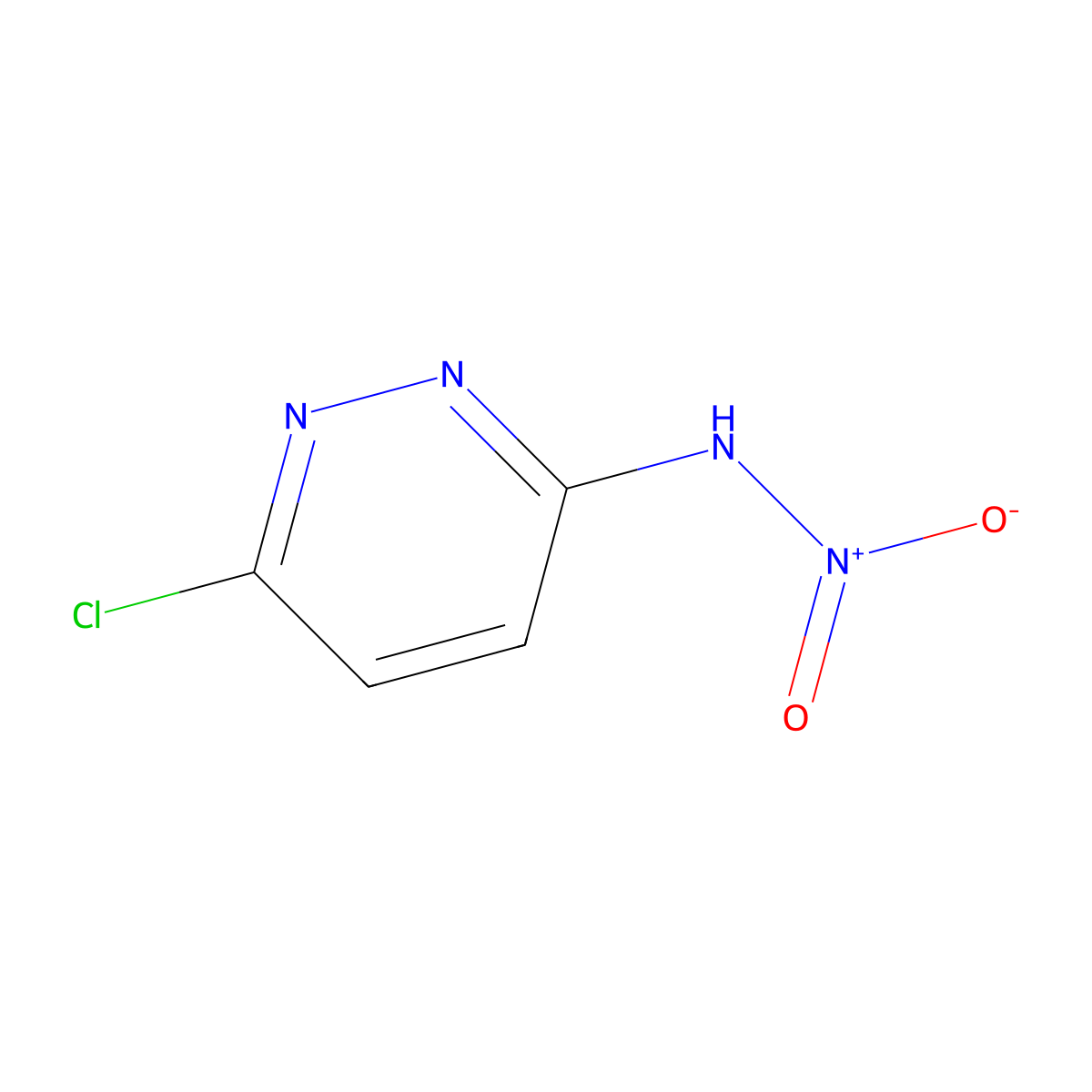 6-Chloro-N-nitropyridazin-3-amine molecular structure, CAS 61296-10-4