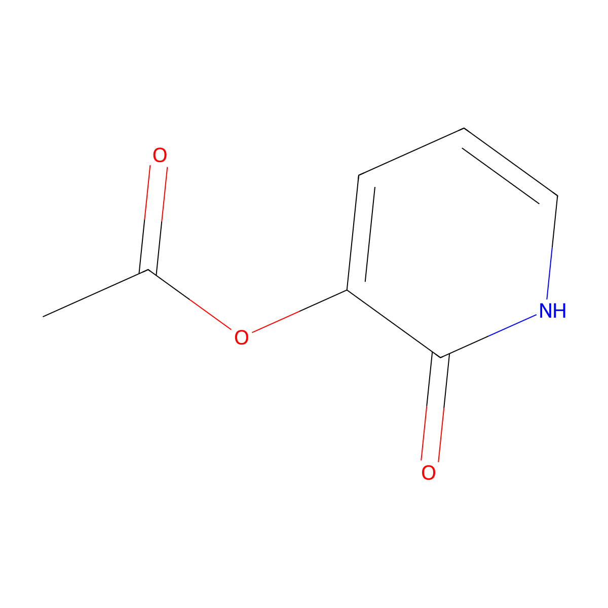 3-(Acetyloxy)-2(1H)-pyridinone molecular structure, CAS 61296-14-8