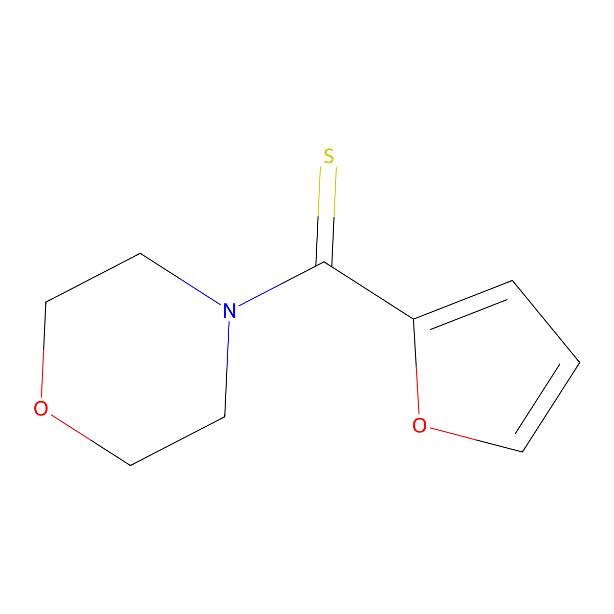 Furan-2-yl(morpholin-4-yl)methanethione molecular structure, CAS 61296-23-9
