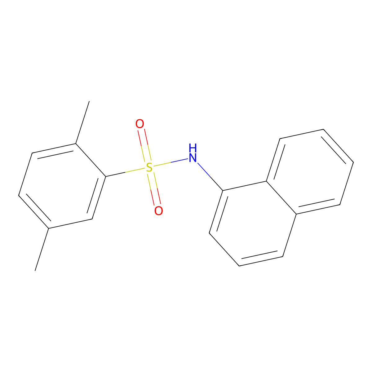 2,5-dimethyl-N-(1-naphthyl)benzenesulfonamide molecular structure, CAS 61296-31-9