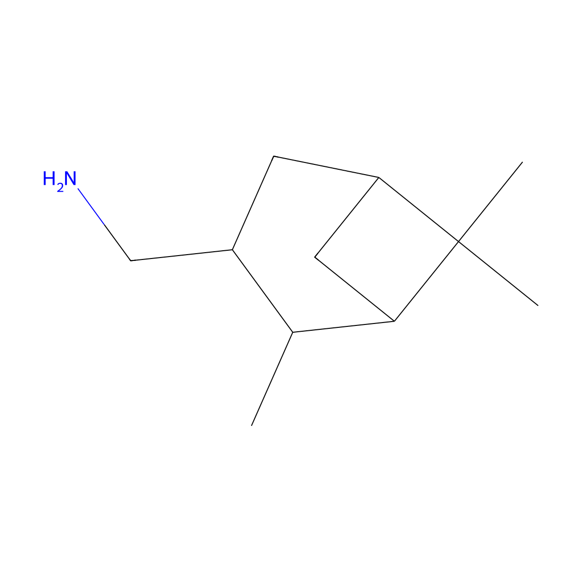 Bicyclo(3.1.1)heptane-3-methanamine, 2,6,6-trimethyl- molecular structure, CAS 61299-72-7