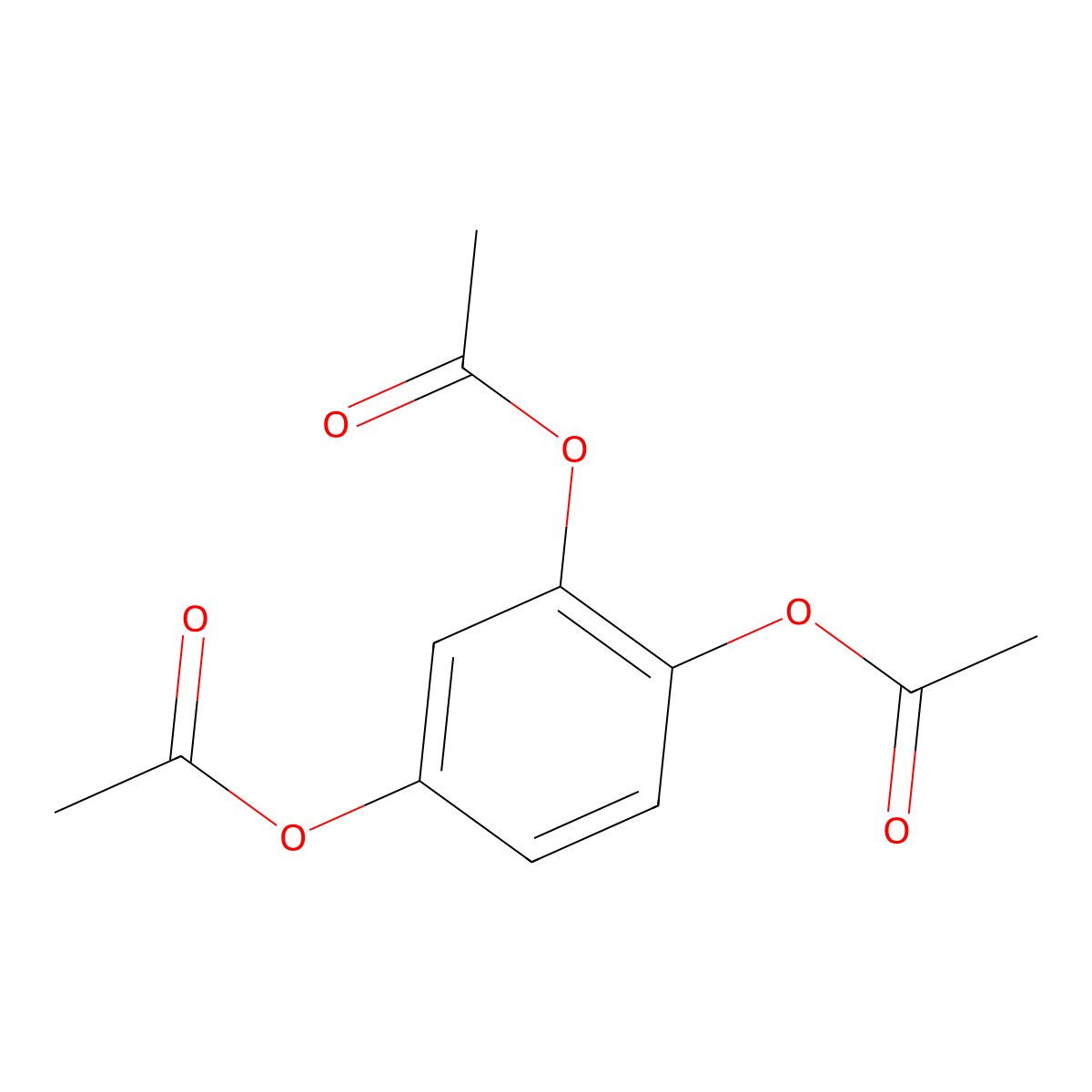 1,2,4-Triacetoxybenzene molecular structure, CAS 613-03-6